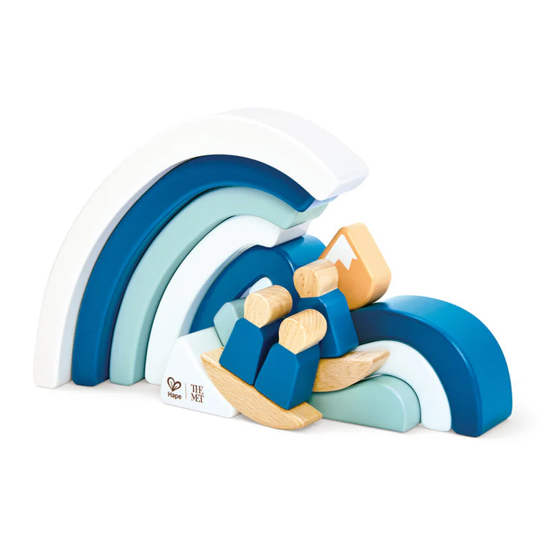 Hape Hokusai Great Wave Blocks Set 14pc