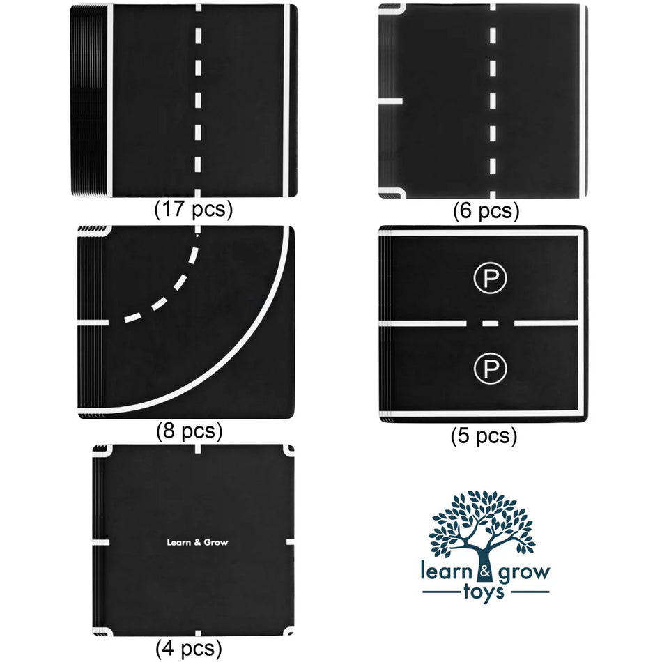 LGT Magentic Tile Topper Road Pack 40pc