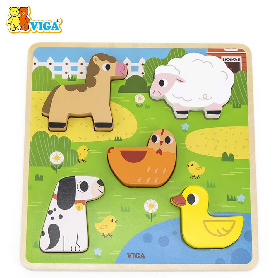 Viga Tactile Puzzle Farm