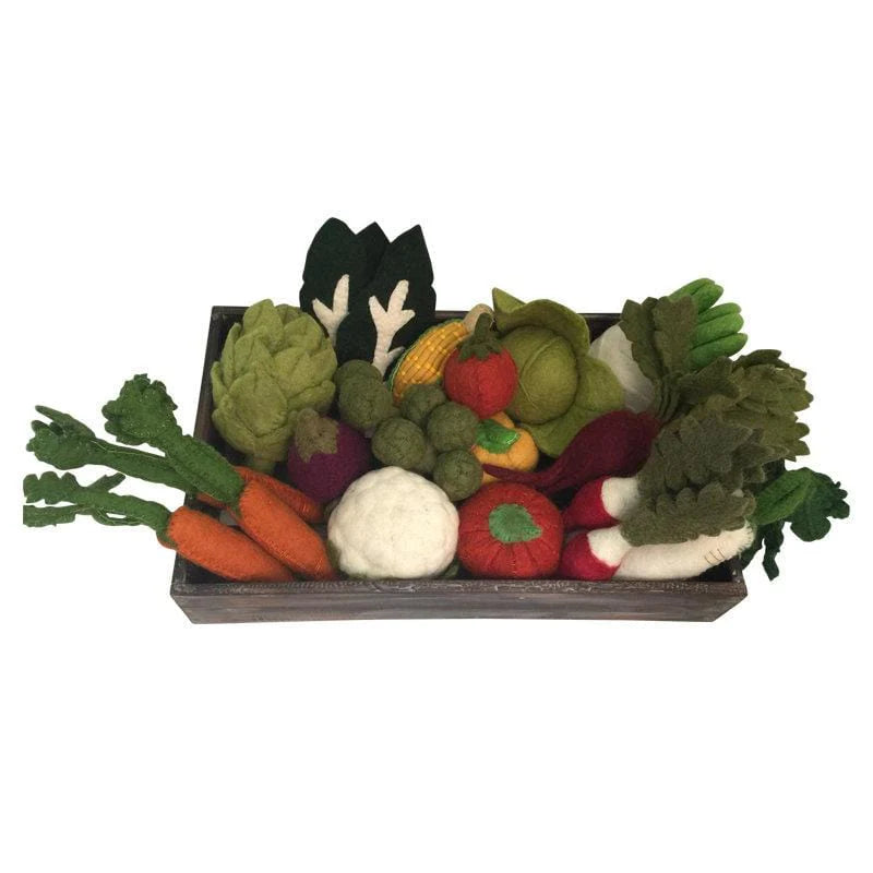 Papoose Crated Felt Vegetable Set