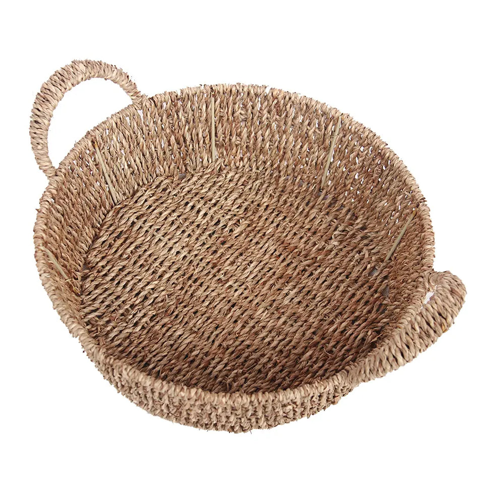 Masterworks Medium Round Seagrass Tray Natural