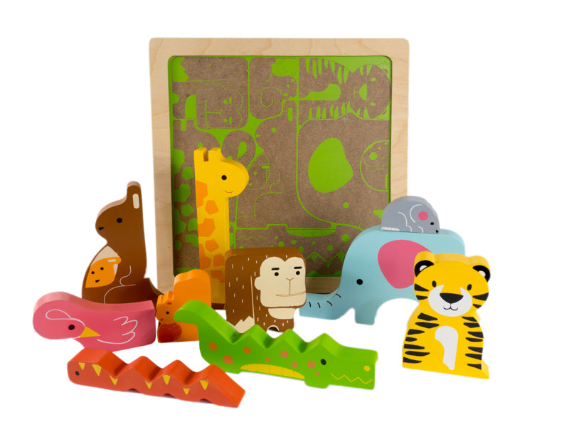 Kiddie Connect Wild Animal Chunky Puzzle