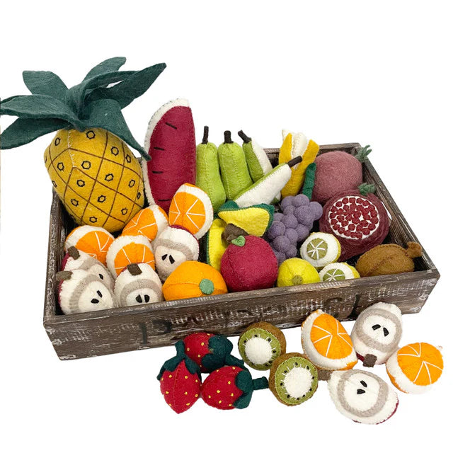 Papoose Crated Felt Fruit Set