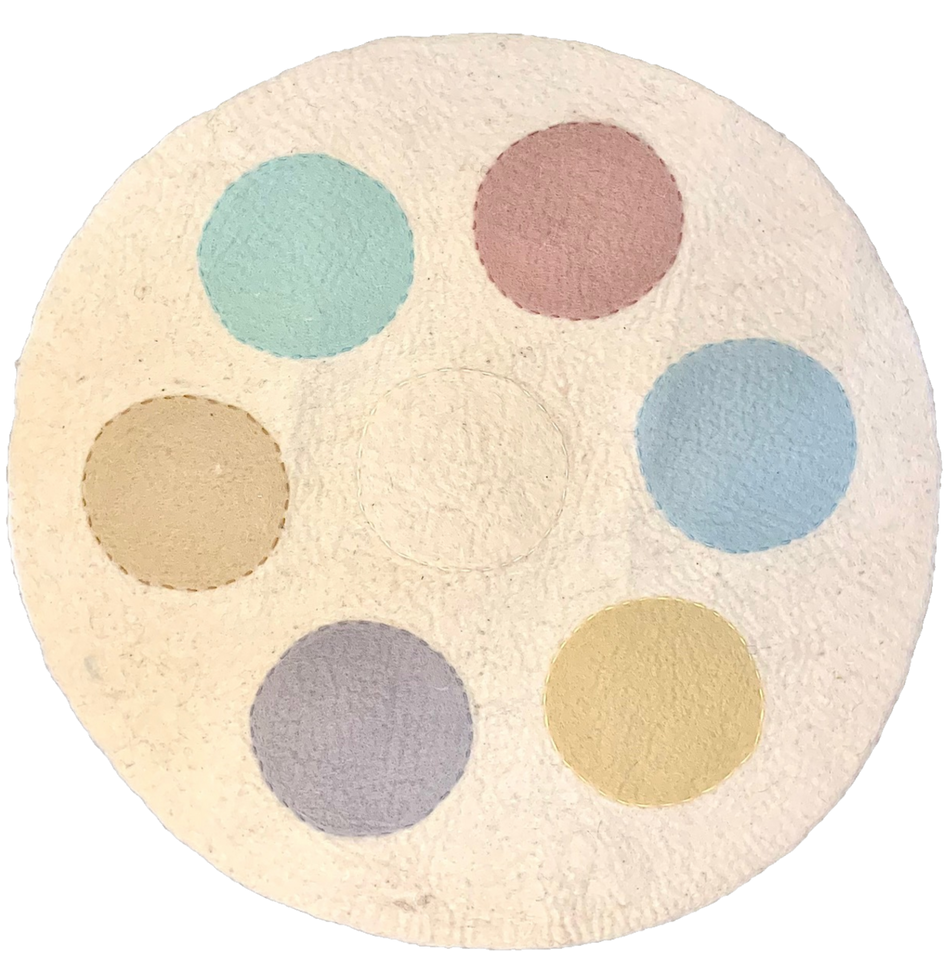 Papoose Circles Mat 70cm Pastel