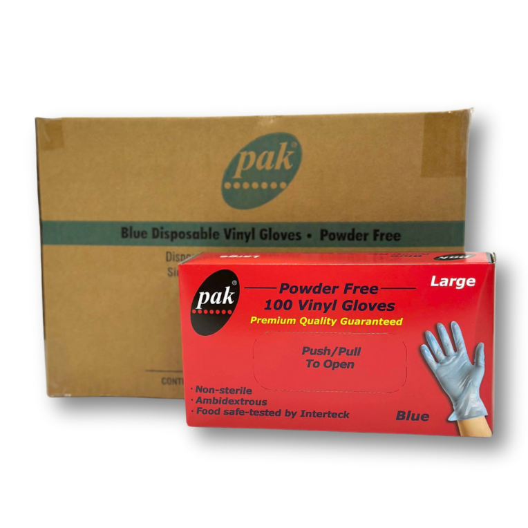 Vinyl Powder Free BLUE Disposable Gloves LARGE 1,000pk