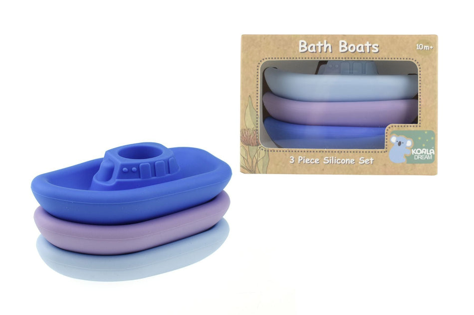 Koala Dream Silicone Boats 3pc Blue/Purple