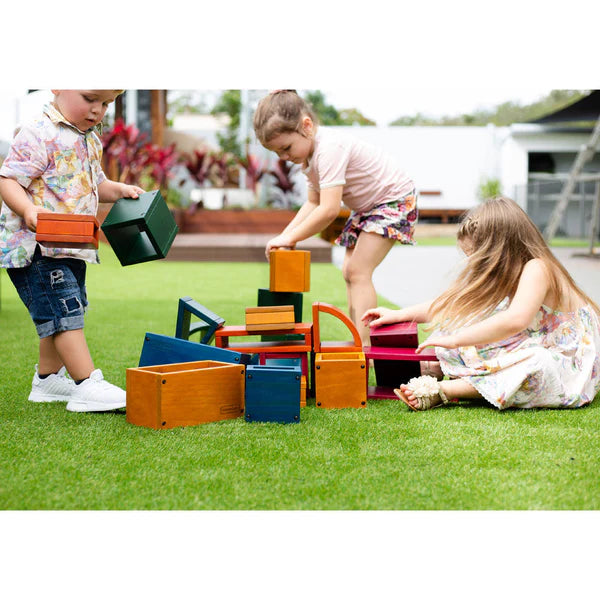 Masterkidz Outdoor Hollow Block Set 27pc Coloured