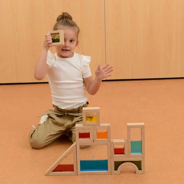 Masterkidz Wooden Sensory Liquid Blocks 18pc