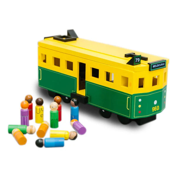 Make Me Iconic Wooden Melbourne Tram & Peg People