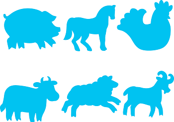 Paint & Dough Stampers Farm Animals Set of 6