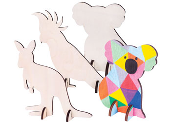 Wood Standing Australian Animals