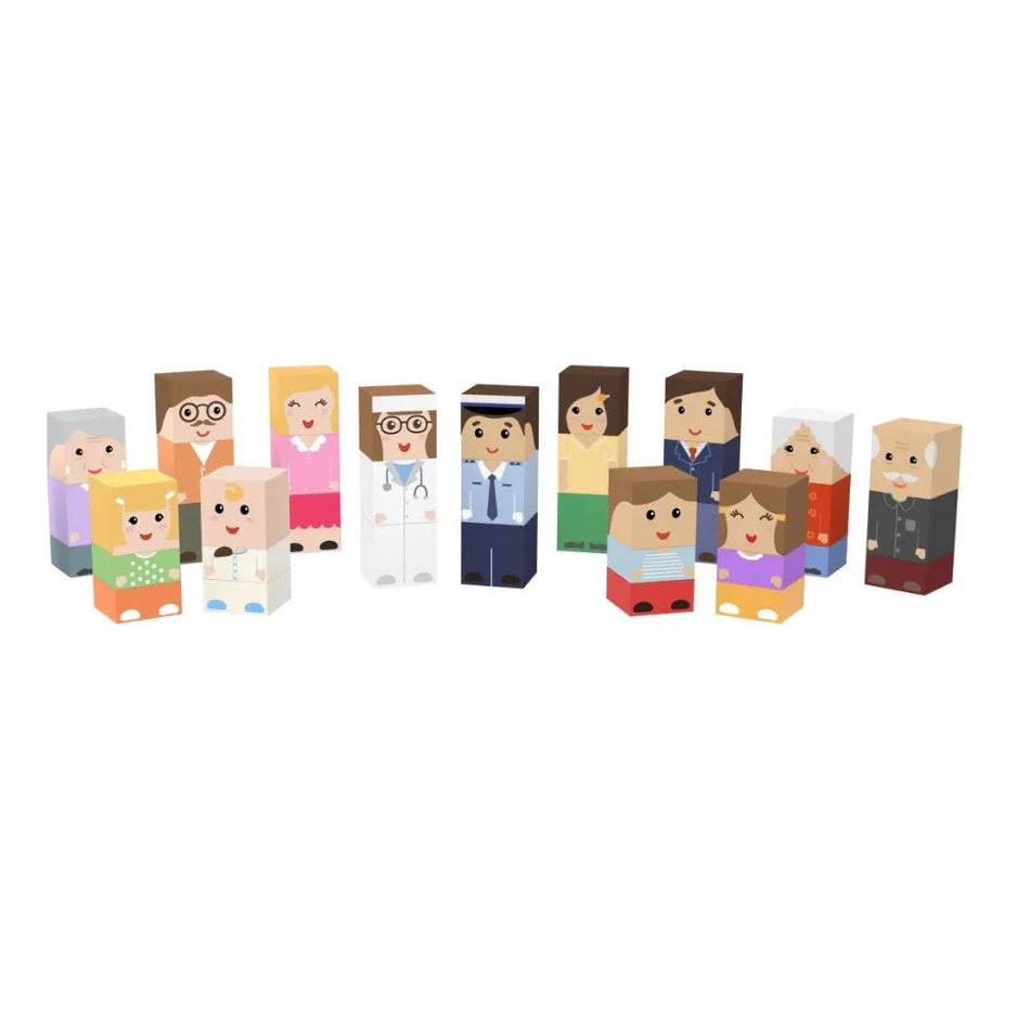 Imagine That Intergenerational Family Wooden Blocks 42 pcs