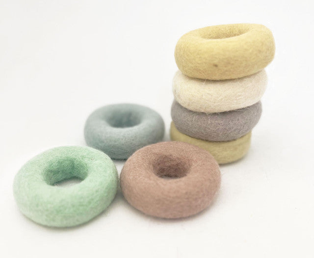 Papoose Pastel Felt Doughnuts 7pc