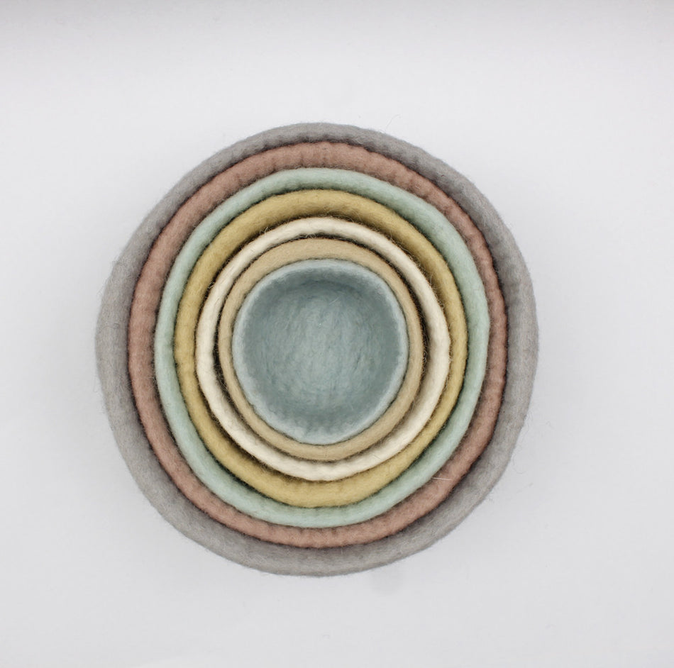 Papoose Pastel Nested Bowls 7pc