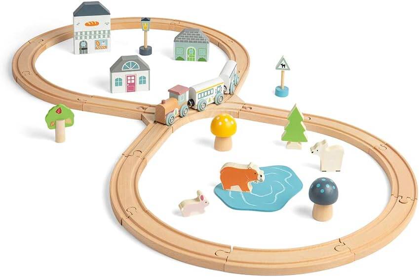 BigJigs Rail Woodland Animal Train Set