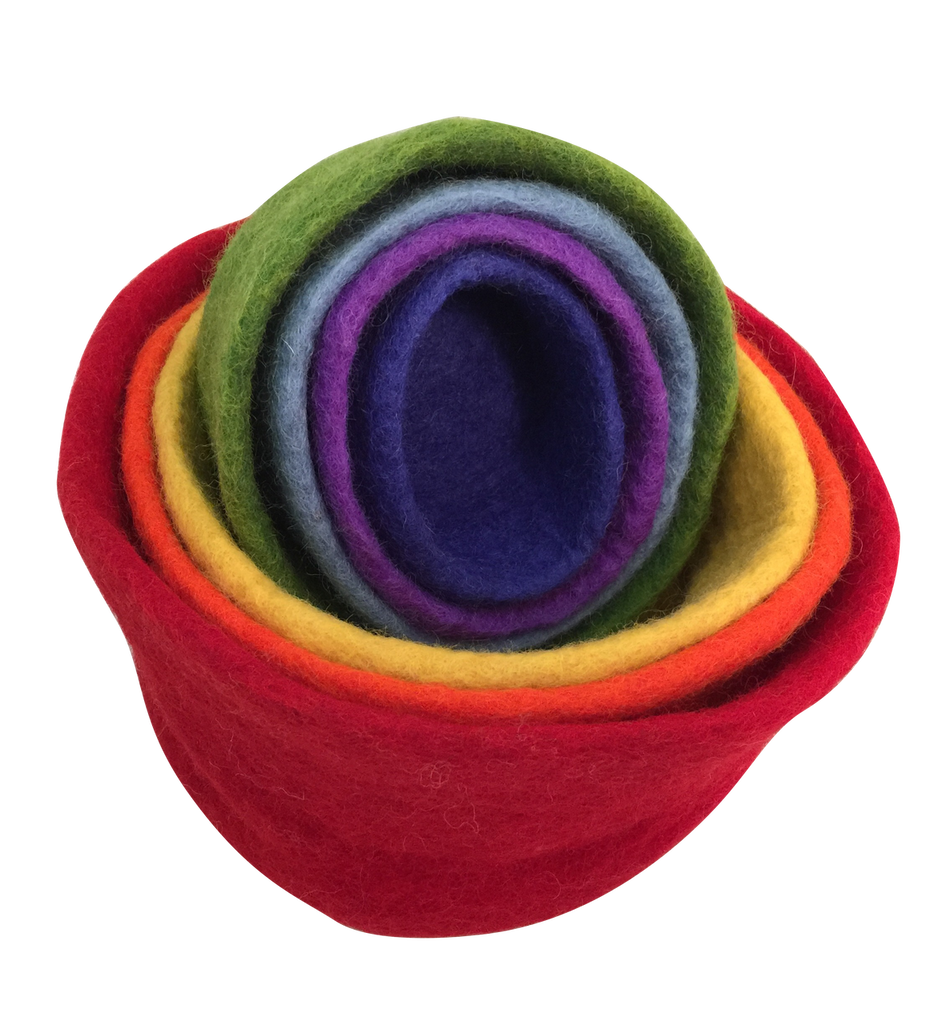 Papoose Nested Bowls Rainbow 7pc