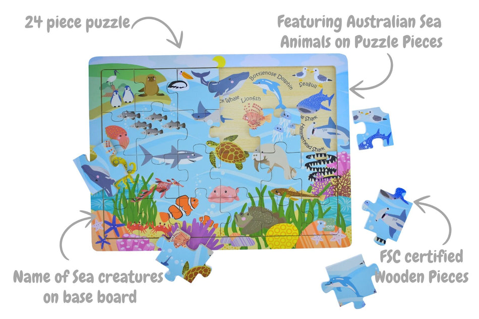 Koala Dream Aussie Sea Animal Puzzle 24pc