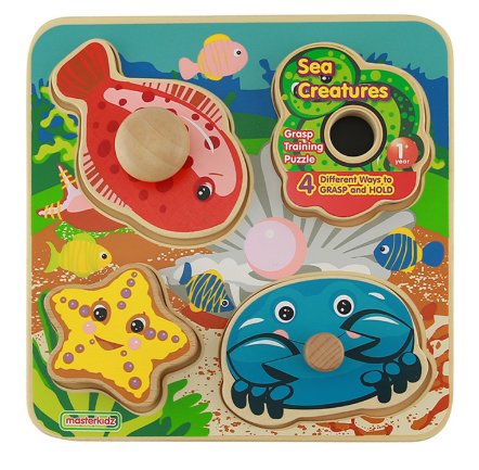 Masterkidz Knob Puzzle Sea Creatures