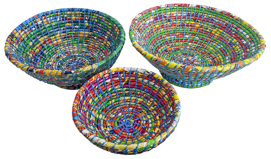 Papoose Spiral Bowl Set Blue 3pc