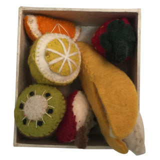 Papoose Small Felt Fruit Set Boxed