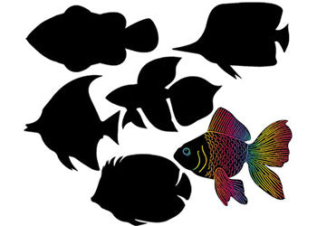 Scratch Art Fish Pk 24