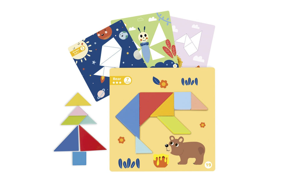 Tooky Toy Magentic Tangram Animal Set