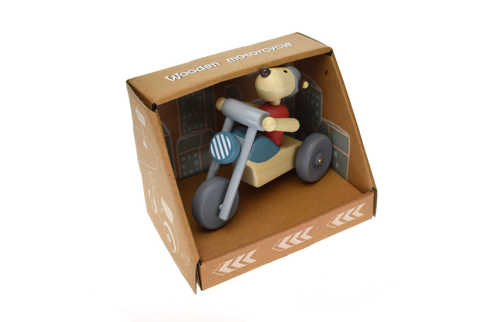 Calm & Breezy Retro Motorcycle With Dog Rider