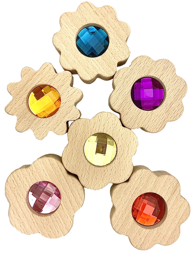 Papoose Gem Flowers 6pc