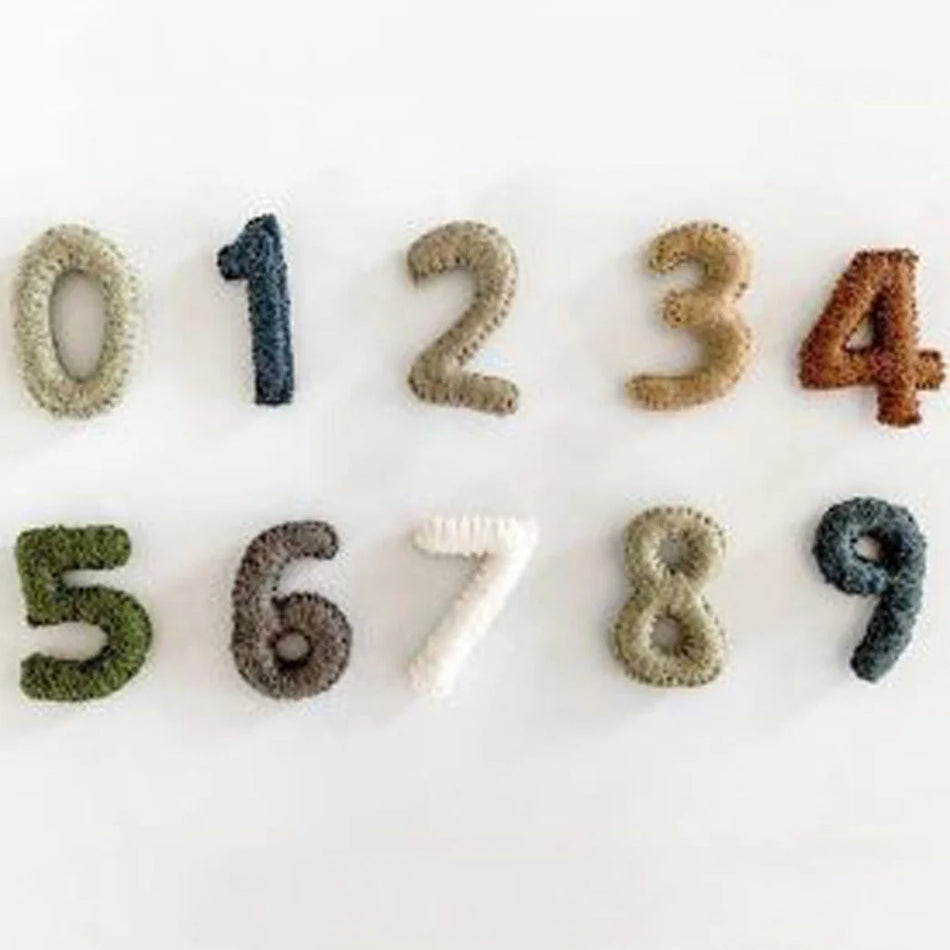 Papoose Numbers 7cm Natural 0-9