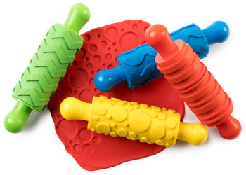 Rolling Pin Rubber Patterned Pk 4