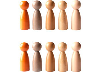 Freckled Frog Peg People of World 10pc