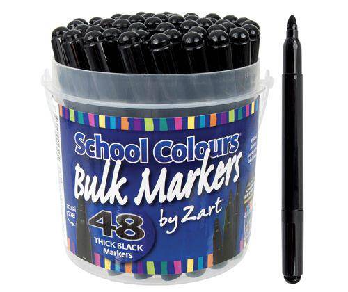 School Markers Black 48's