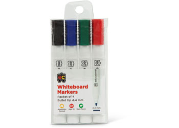 Markers Whiteboard Thick Pk 4