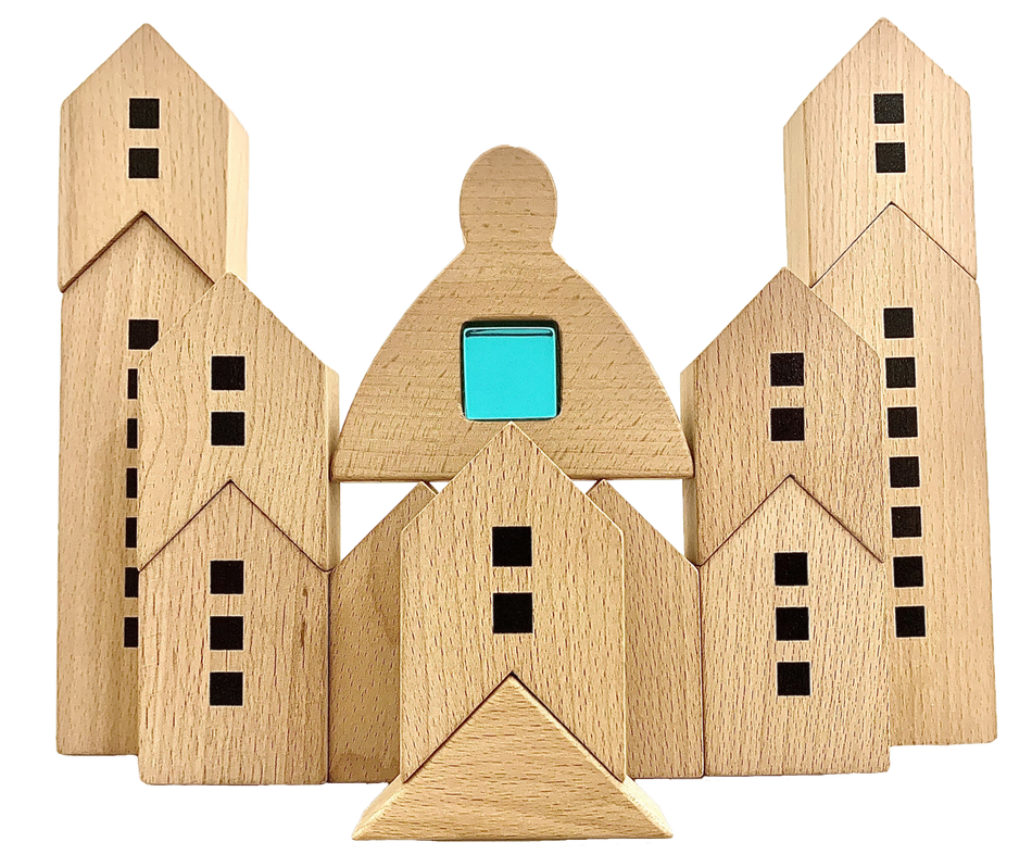 Papoose City Scape Blocks 22pc