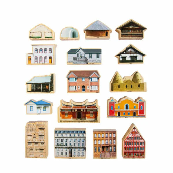 Freckled Frog Where I Live Wooden Houses Set