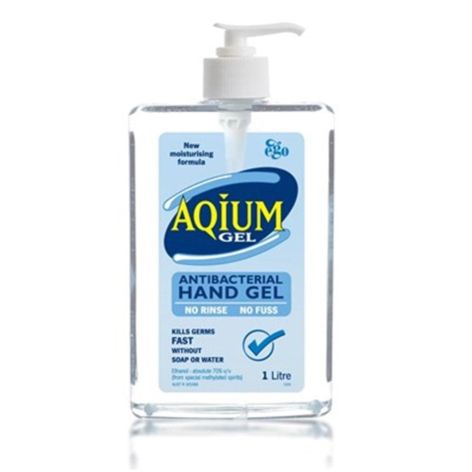 Aquim Hand Sanitiser Gel Pump Pack 1L Hospital Grade