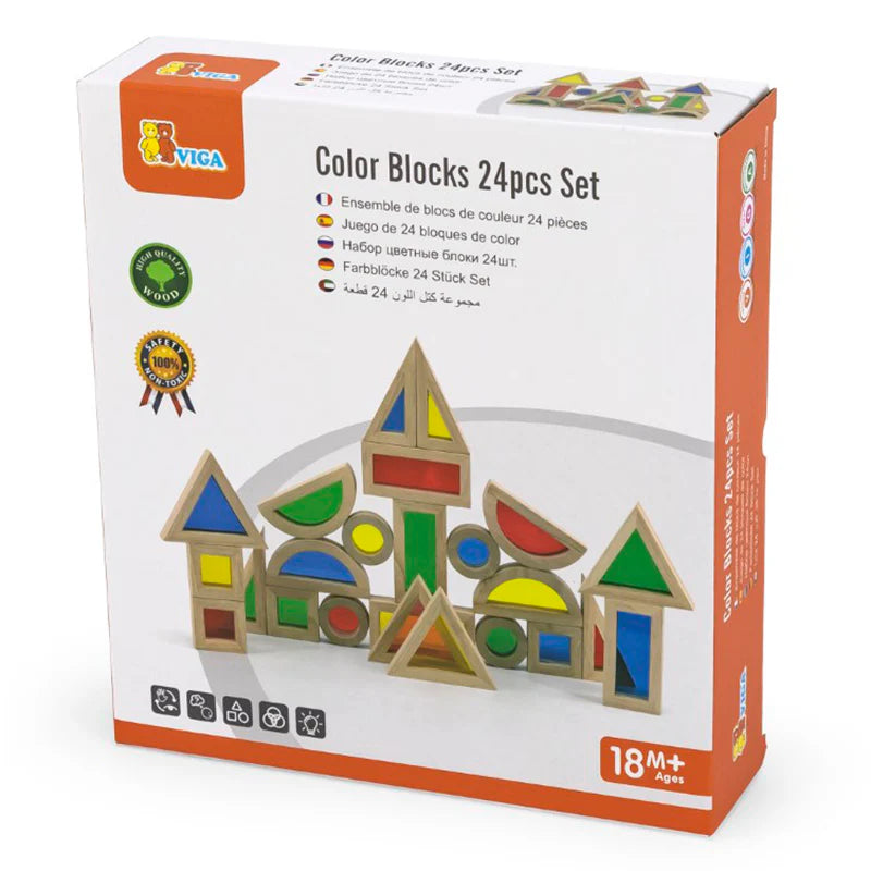 Viga Colourful Blocks 24pc