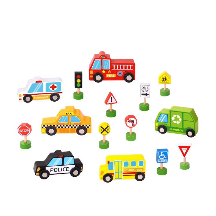 Tooky Toy Transportation Vehicles & Street Signs